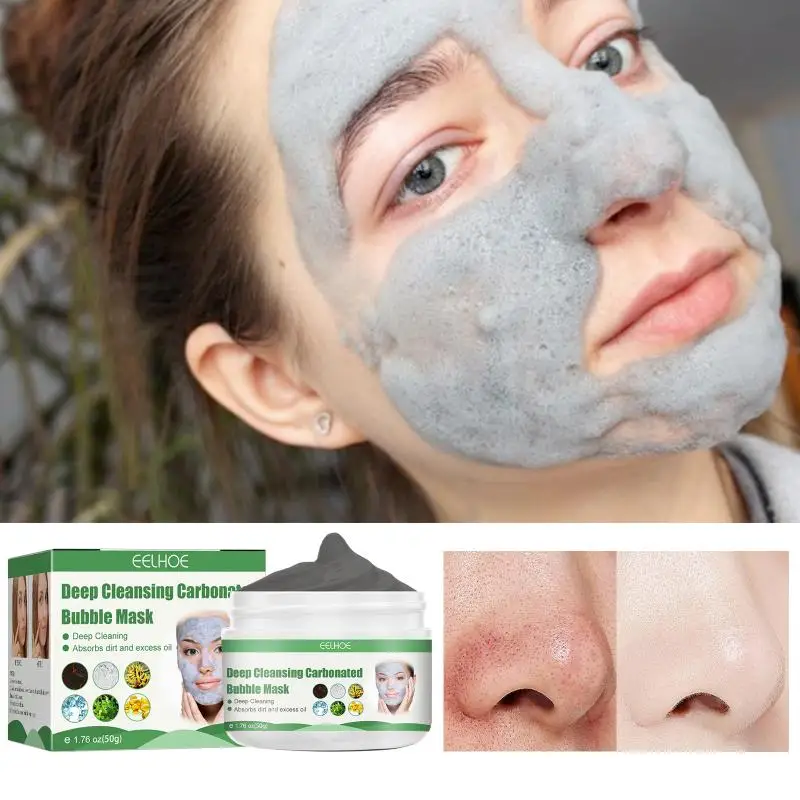 velstand stykke milits 50g Bubble Mask Oxygen Bubble Mask Deep Cleansing Oil Control Pores Acne  Blackhead Mud Removal Skin Care _ - AliExpress Mobile