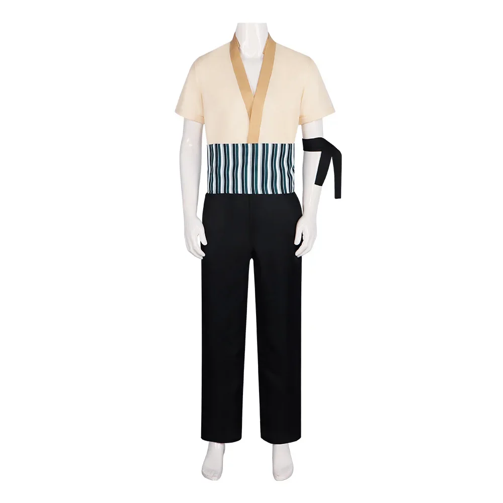 

Anime One Piece Live Version Roronoa Zoro Cosplay Costume Top Pants Suit Earrings Man Halloween Costume
