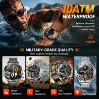 Nouvelle montre connectée sportive LED améliorée avec mode stroboscopique, suivi d'activité pour hommes, batterie 1400 mAh, étanche, appels, montres intelligentes 5