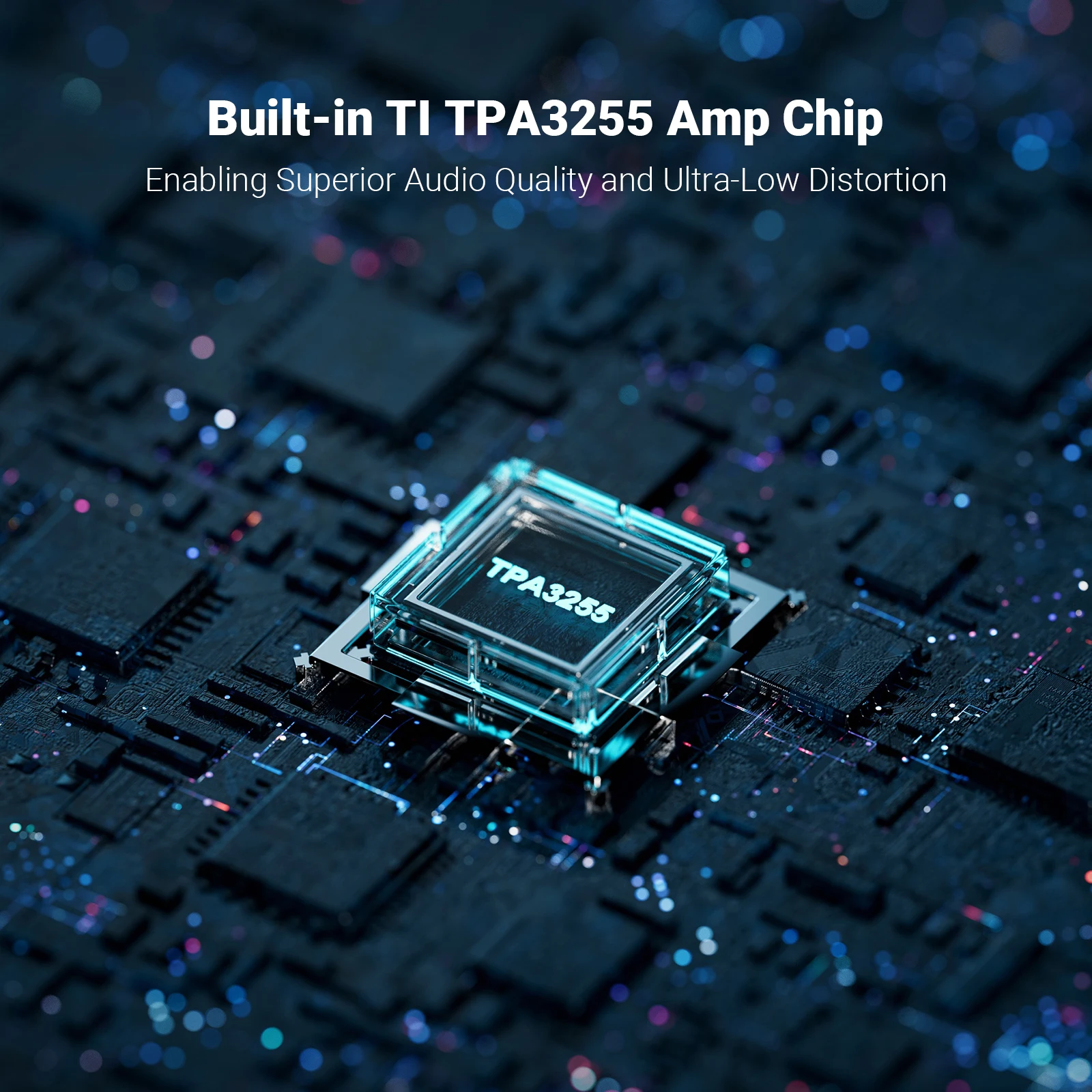 Fosi Audio V3 Stereo Power Amplifier 300W x2 TPA3255 Class D Mini Speaker Amp 2 Channel Audio Amplifier for Passive Bookshelf 3