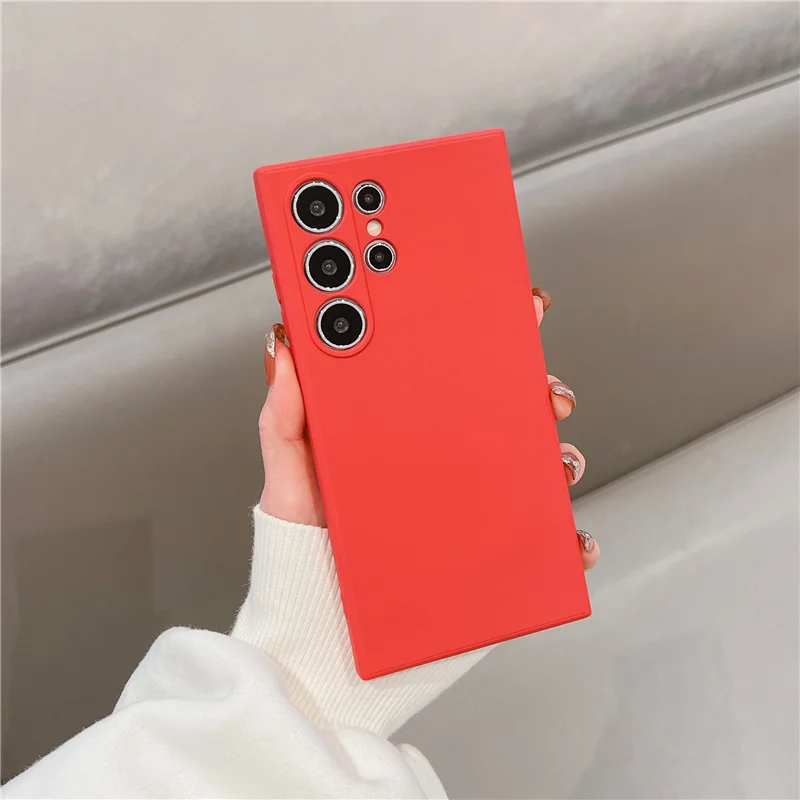Premium Liquid Silicone Shockproof Phone Case with Soft Square Frame Design