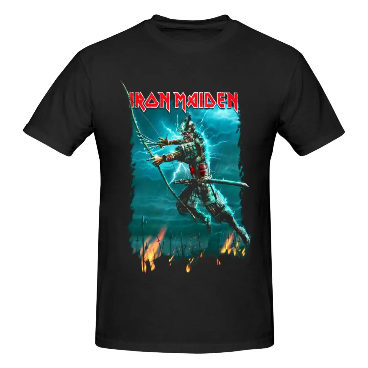 

Мужская футболка Ironmaiden в стиле ретро с тяжелым металлическим ремешком, женская футболка с круглым вырезом и хлопковым рукавом, под заказ