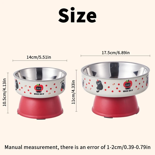 New Cat Bowls Pet Stainless Steel Bowls Cat High Foot Neck Protection Bowls Dog Large Capacity Feeding Device Dog Bowls Pet Bowl 6