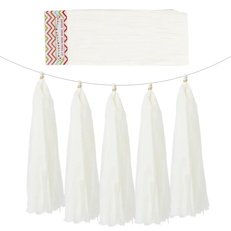 Dusty Rose and Kraft Paper Tassel Garland