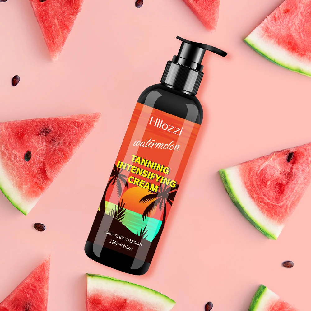 Watermelon Tanning Cream Pressed Bottle Self-tanning Waterproof Long-lasting Beach Sunbathing Create Bronze Skin 4fl.oz