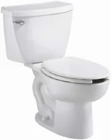 Cadet Right Height Elongated Pressure Assisted Toilet 1.6 GPF White Chrome-plated metal trip lever Combination bowl and tank 1