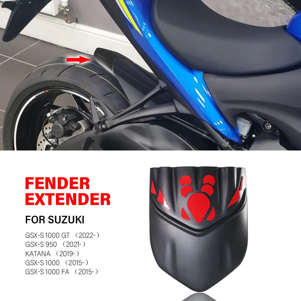 

For Suzuki GSX S1000 GT 2022 GSXS 1000 950 GSXS1000 FA GSXS950 Katana Rear Wheel Fender Extender Mudguard Extension Splash Guard