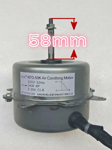 원래 Haier 에어컨 외부 모터 팬, 외부 팬 모터 KFD-50K YDK42-4C 4P 34W에 적합합니다.
