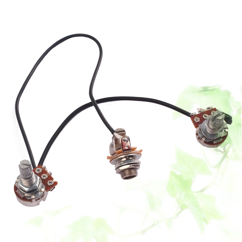 

3pcs Bass Bass Guitarsssss Wiring Harness Bass Bass Guitarsssss Potentiometer Shaft Audio Taper Pots with Copper Volume and Tone