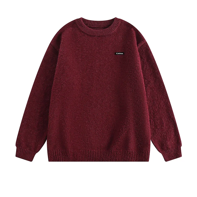 

Japanese Trendy Brand O-neck Long-sleeved High-end Knitted Sweater Men's Autumn Winter Couple Simple Lazy Style Pullovers Tops
