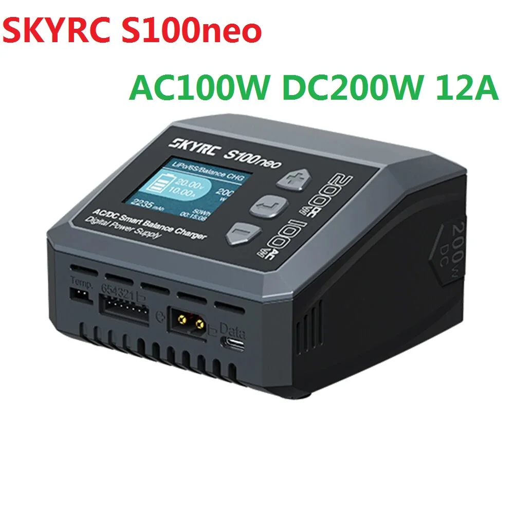 

SKYRC S100neo AC100W DC200W 12A Двухканальное зарядное устройство Lipo для LiPo LiHV LiFe Lilon NiMH NiCd Pb аккумулятор