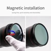 Kase Wolverine Magnetic 67mm 72mm 77mm 82mm Anti-Laser Protection Lens Filter & Adapter Tempered Optical Glass Light Pollution 4
