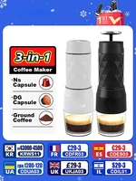 Cafelffe 3 In1 Portable Coffee Machine Hot/Cold Water Manual Espresso Maker For Capsule & Ground Hand Press Brewer hiking Travel 1