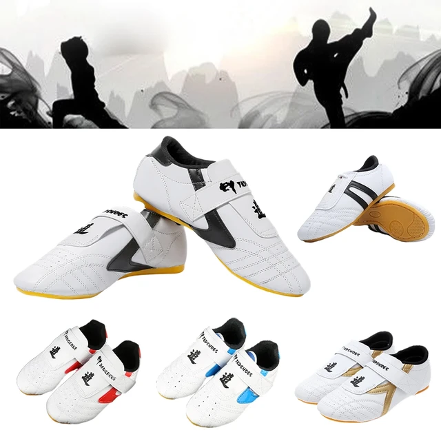 Zapatos de Taekwondo blancos transpirables, zapatillas de Kung Fu, Wushu,  Taichi, Karate, artes marciales, lucha libre - AliExpress
