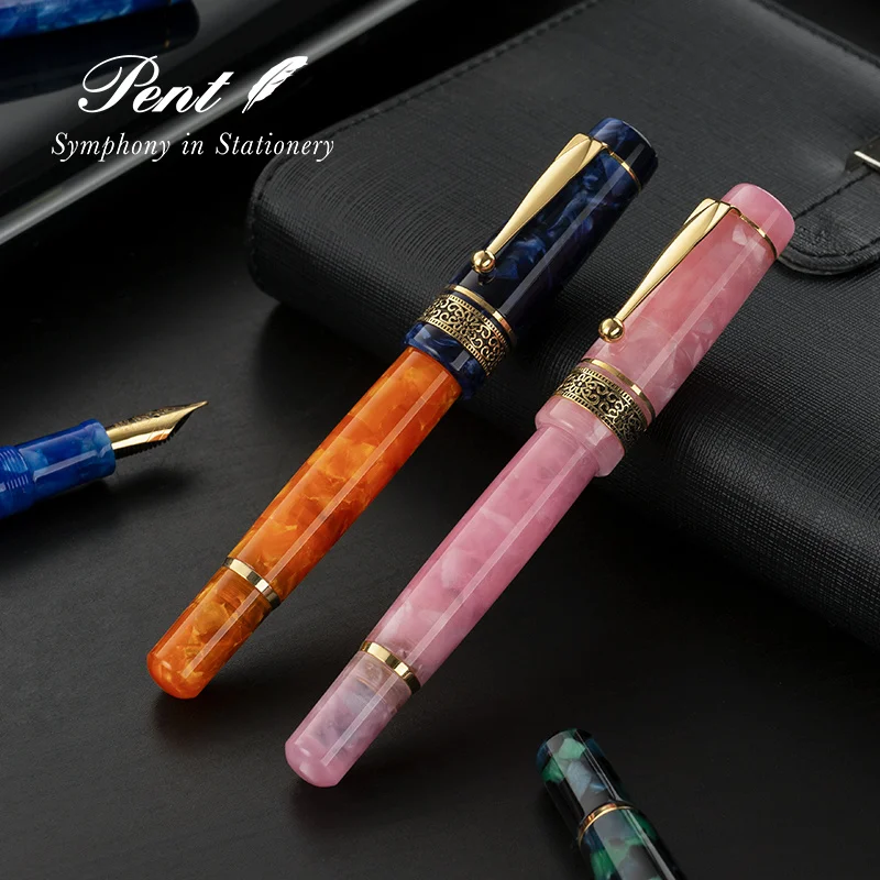 

Japanese PENT Symphony Soft And Elegant Large Germany Nib Handmade High Grade Resin Fountain Pen