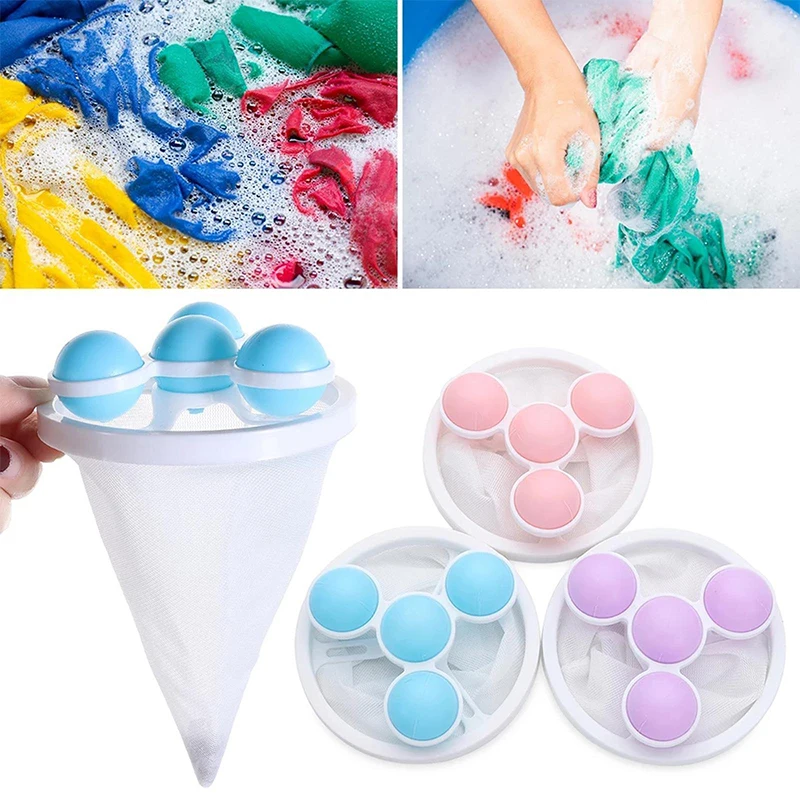 Washing Machine Hair Filter Floating Pet Fur Lint Hair Removal Catcher Reusable Mesh Dirty