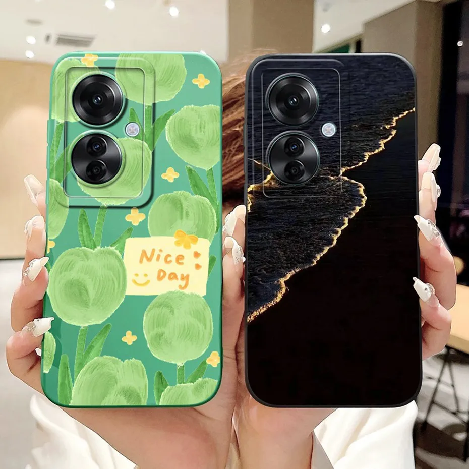 Stylish Painted Soft Silicone Back Cover - Lens Protective Case