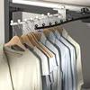 Wall Mount Clothes Hanger Dormitory Bedside Clothes Drying Rack Window Space Saving Closet Organizer for Bedroom Clothing Stores 1
