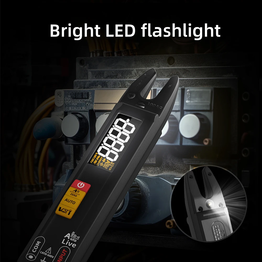 NEW Digital Clamp Meter Fork DC AC 100A Smart Ammeter 3-in-1 Function: Current Clamp Meter+Multimeter+Measuring Pen 4