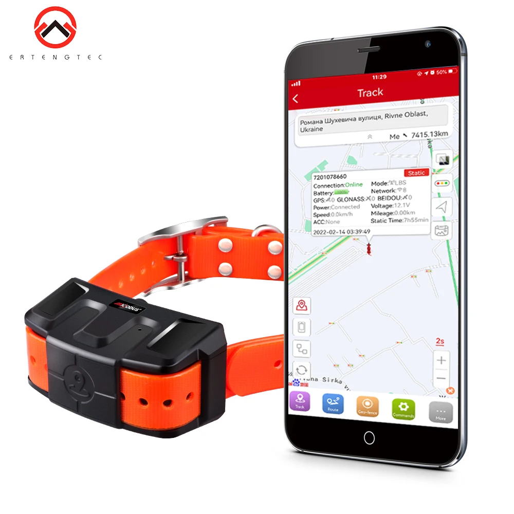 Newest MiCODUS GPS Dog Real TimeTracking Device MP70 for Hound 4000mAh