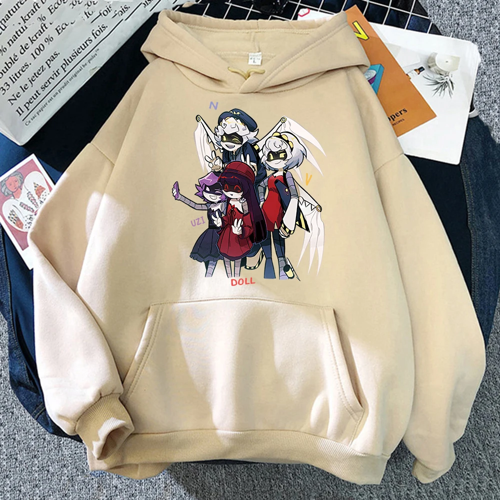 Murder Drones Uzi Doll N V Hoodie Women Harajuku Kawaii Hoodies Unisex Anime Cartoon Streetwear Aesthetic Pullovers Sweatshirts