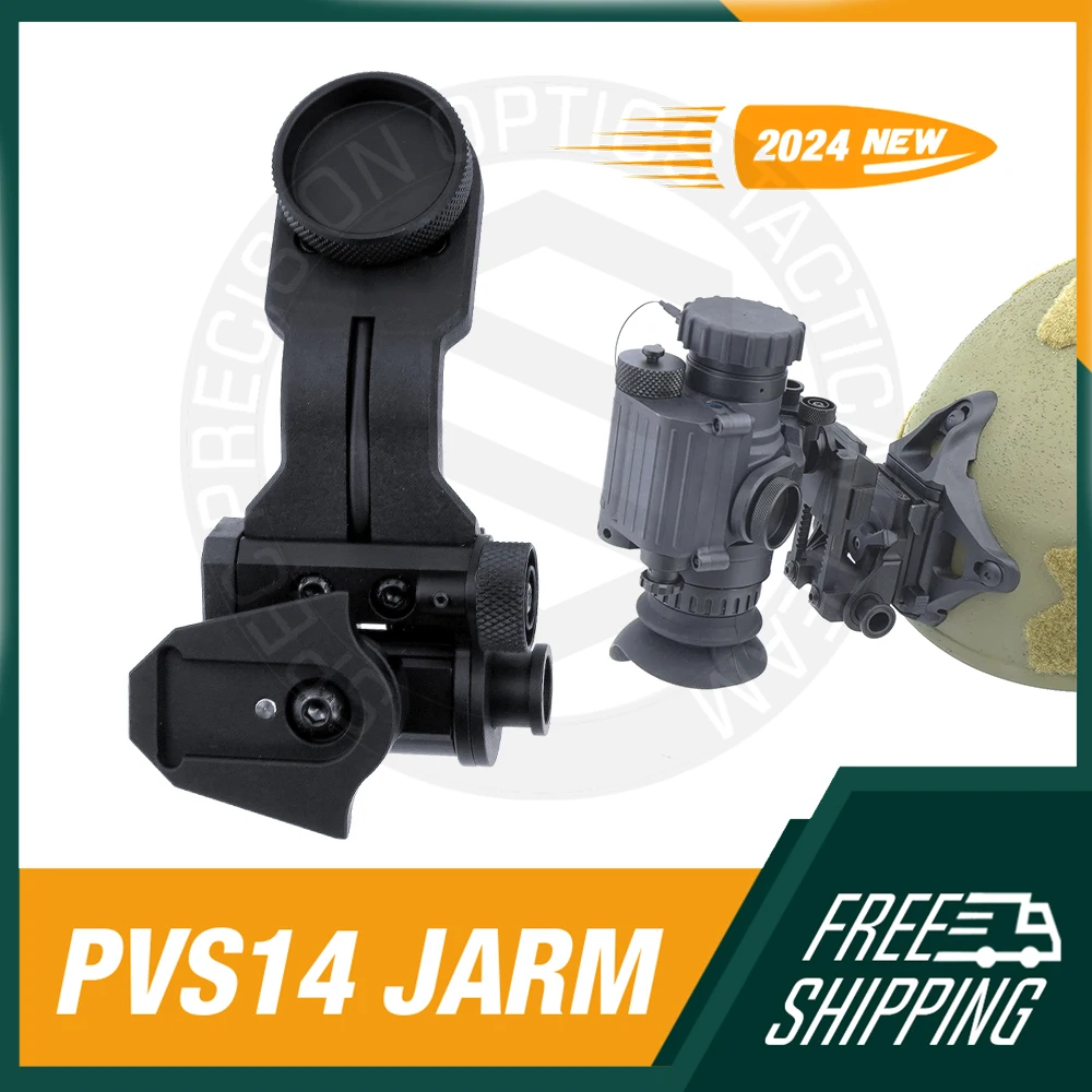 Upgraded Version PVS-14 J-Arm With Dovetail Interface Auto ON/OFF Night Vision NVG Helmet Adapter By Aerospace Grade Aluminum