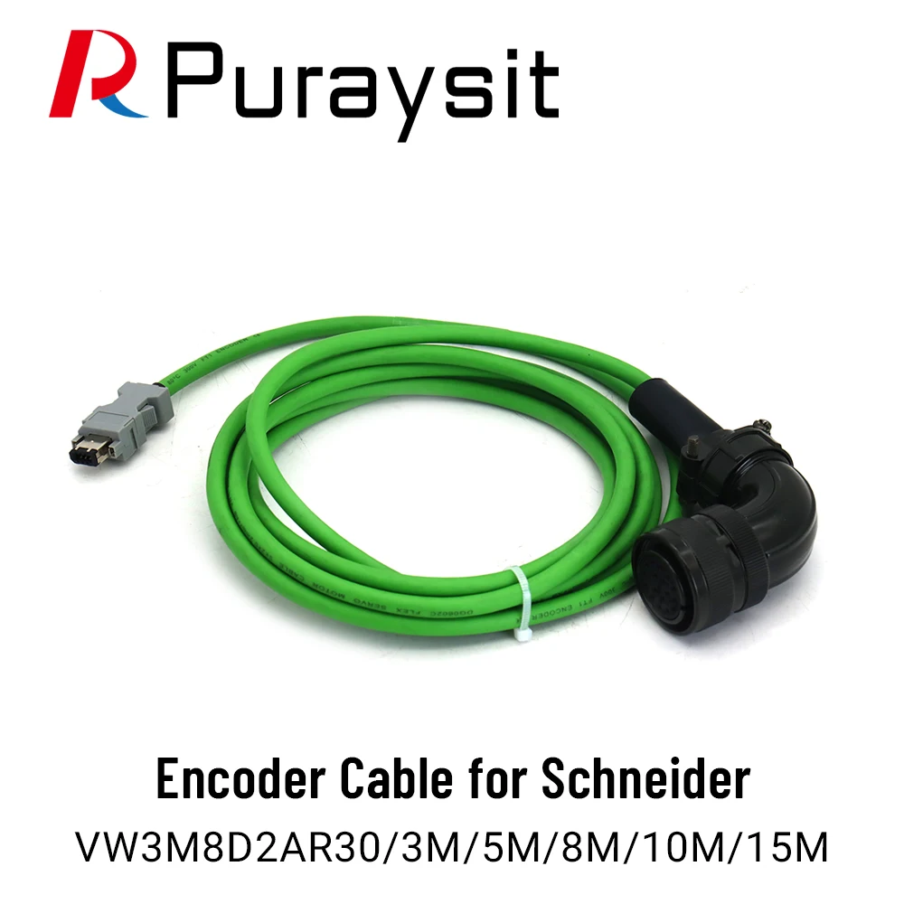 Cabo do Codificador do Servo Motor Puraysit Vw3m8d2ar30 Vw3m8d2ar50 Vw3m8d2ar80 Vw3m8d2ar100 para Schneider