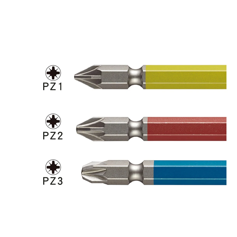 VESSEL 자기 스크루드라이버 비트 110mm 더블 엔드 POZIDRIV GO-SAI 자기 비트 PZ1 PZ2 PZ3 NO.GSPZ 시리즈