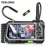 TESLONG NTS500 5.0 LCD Screen 5.5mm Dual Lens Industrial Endoscope Camera 1080P IP67 Pipe Car Inspection Borescope 32GB 1
