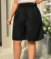 Soft Fabric Trendy Plus Size Elastic Waist Short Pants Loose Summer Shorts Women Clothing - Image 2