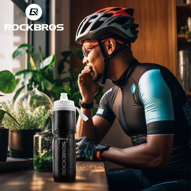 670ML Bicycle Water Bottle Insulated Cycling Water Bottle Gym Running Sports MTB Road Bike Thermal ROCKBROS bicycle water bottle water bottle sports bottle