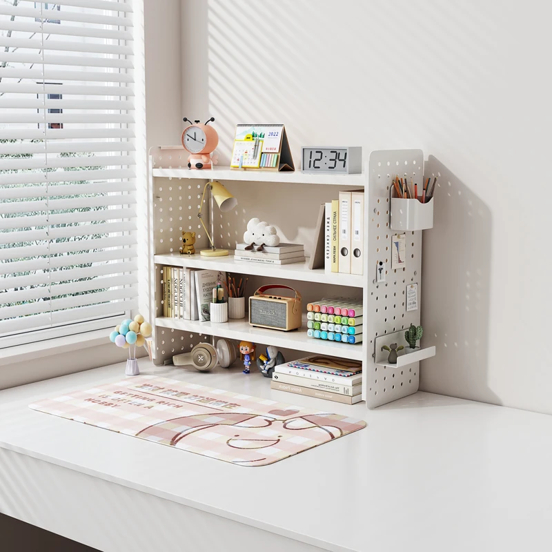 Desk shelf for students home computer tidying layering storage rack corner wall shelves
