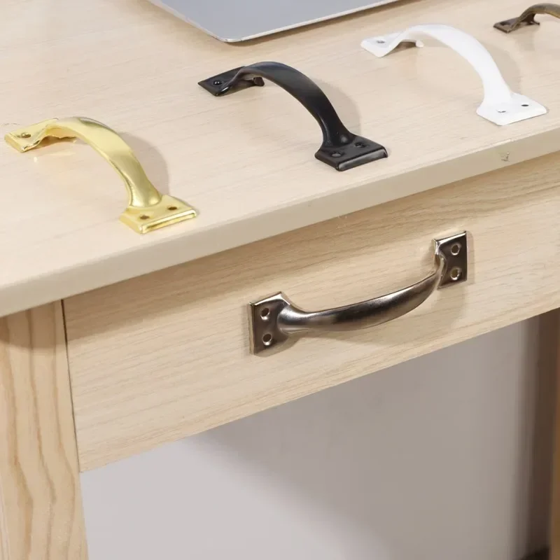 Door Handles Cabinet Handles 4/6 Inches Barn Door Handle Iron Pull Handles with Screw Balcony Sliding Door Pulls Heavy Duty Wooden Closet Cupboard Gate Knobs