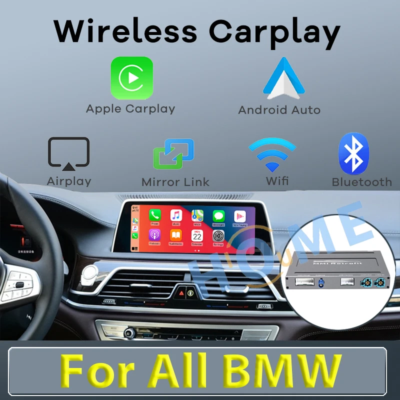 

Wireless Apple CarPlay Module Box Android Auto for BMW NBT CIC EVO System 1 2 3 4 5 7 Series X3 X4 X5 X6 MINI F10 F15 F16 F30