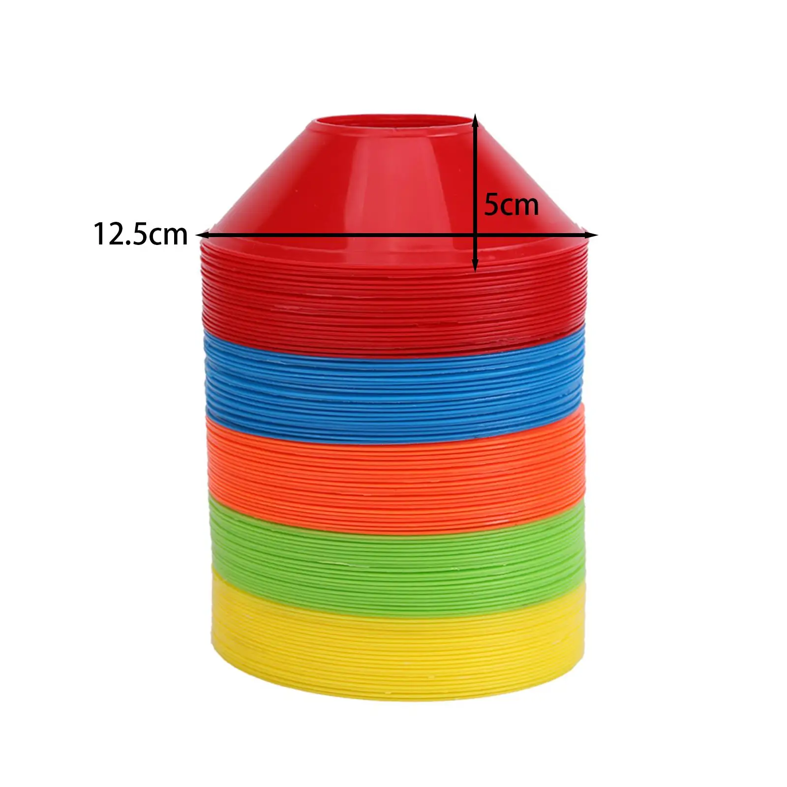 50 Pieces/Set Soccer Cones Lightweight Tray Football Field Marking Agility Soccer Aids for Outdoor Kids Adults Basketball Sports