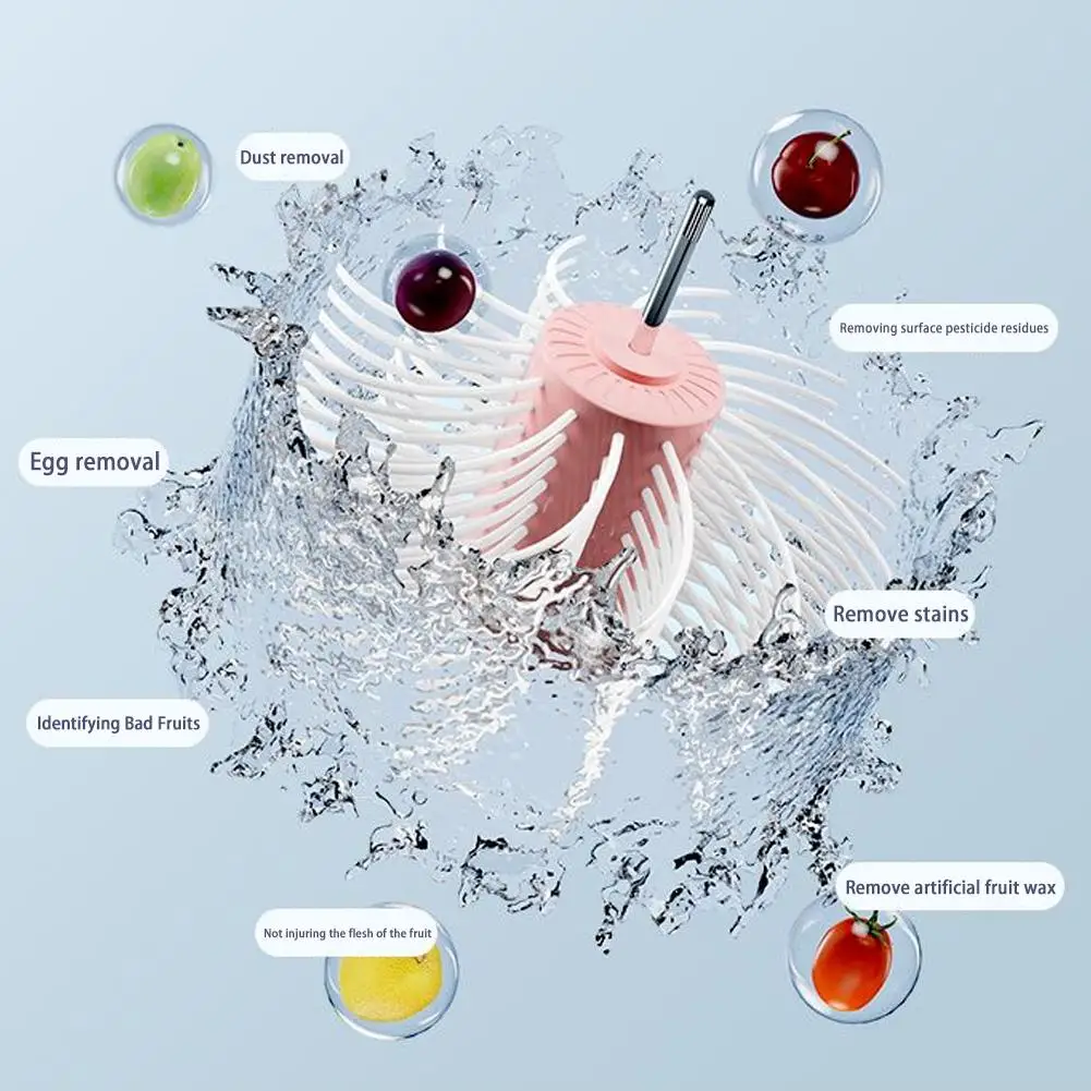 Fruit Vegetable Washing Machine Fruit Washing Spinner Device Vegetable Cleaner Device with Spin Scrubber Brush for Home Kitchen vegetable washer