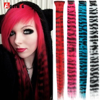 Synthetic 18" Feathers Hair Clip in One Piece Hair Extension DIY Colorful Hairpiece For Fashion Beautiful Girls