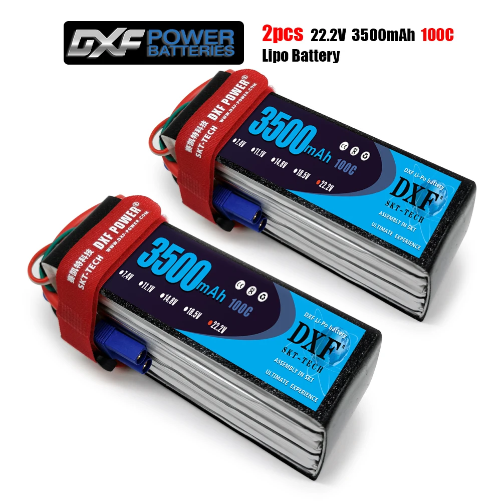 

2PCS DXF 7.4V 11.1V 15.2V 14.8V 22.2V 2S 3S 4S 6S 3500mAh 5200Mah 6300Mah 6500mAh 6200mAh 6750mAh 8000mAh 7000mAh Lipo Batteries