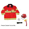 Children's Firefighter Suit Roleplaying Props Holiday Fireman Costume Toy For Kid Pretend Role Play Holiday Costume Polyester 5