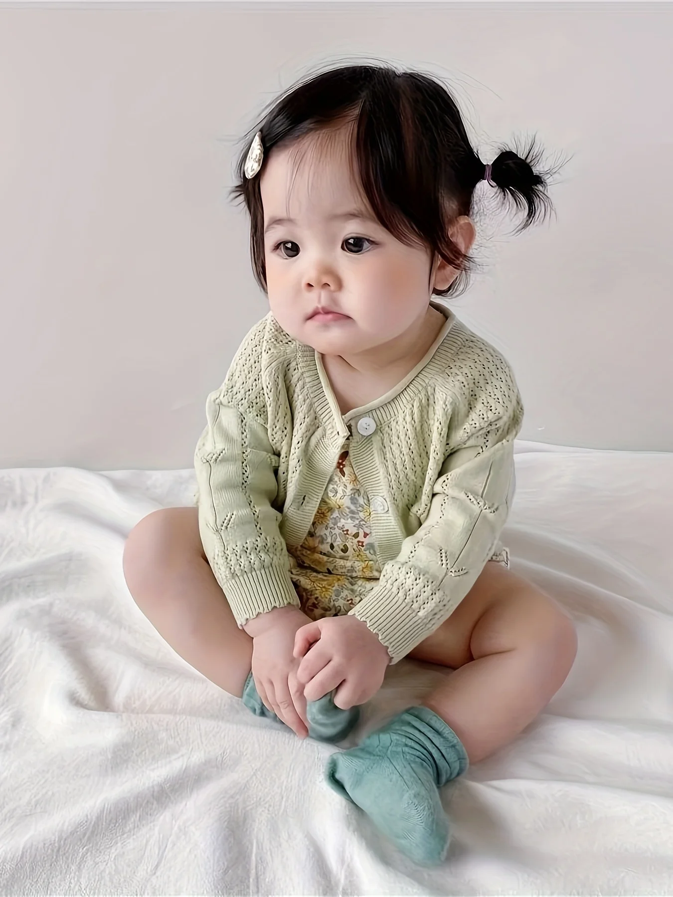 봄 니트 카디건 소녀 Outwear 봄 가을 여름 얇은 소프트 탑 소녀 1 세