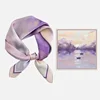 Summer Silk Scarves for Woman Beautiful Pattern Smooth Touch Headscarf Summer Sun Protection Silk Scarf 6