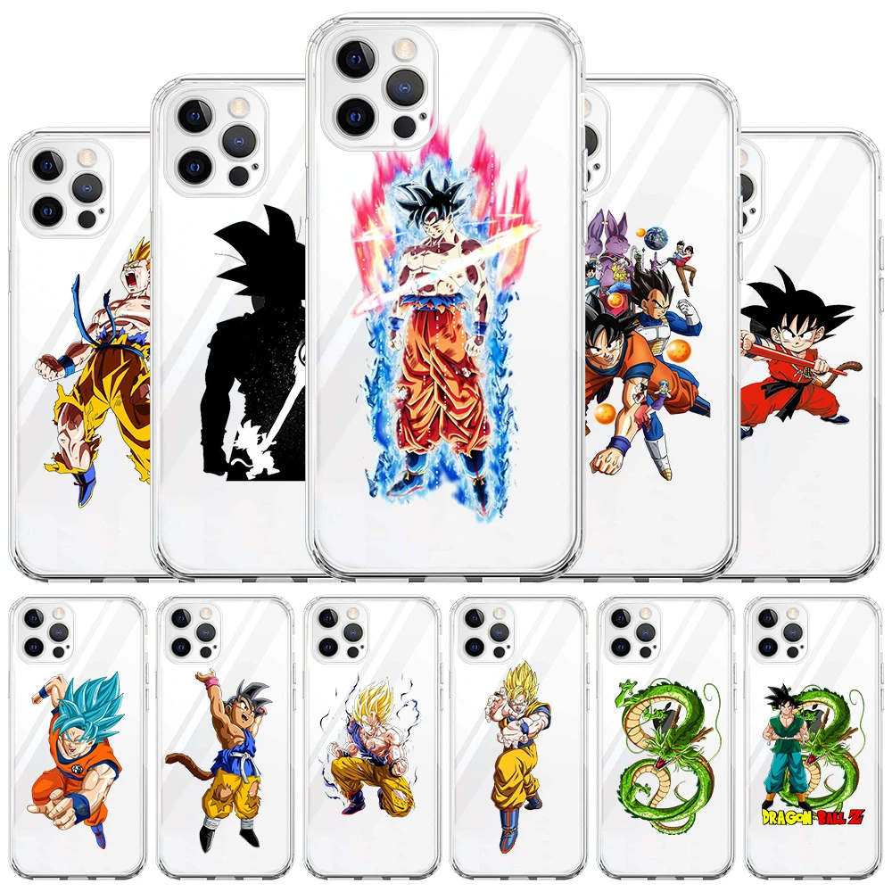 Dragon Ball Goku Clear Case For Apple iPhone 13 11 12 Pro Max 7 + XR 8 X 6 6S Plus XS 2022 Transparent Soft Phone Cover iphone 13 mini waterproof case