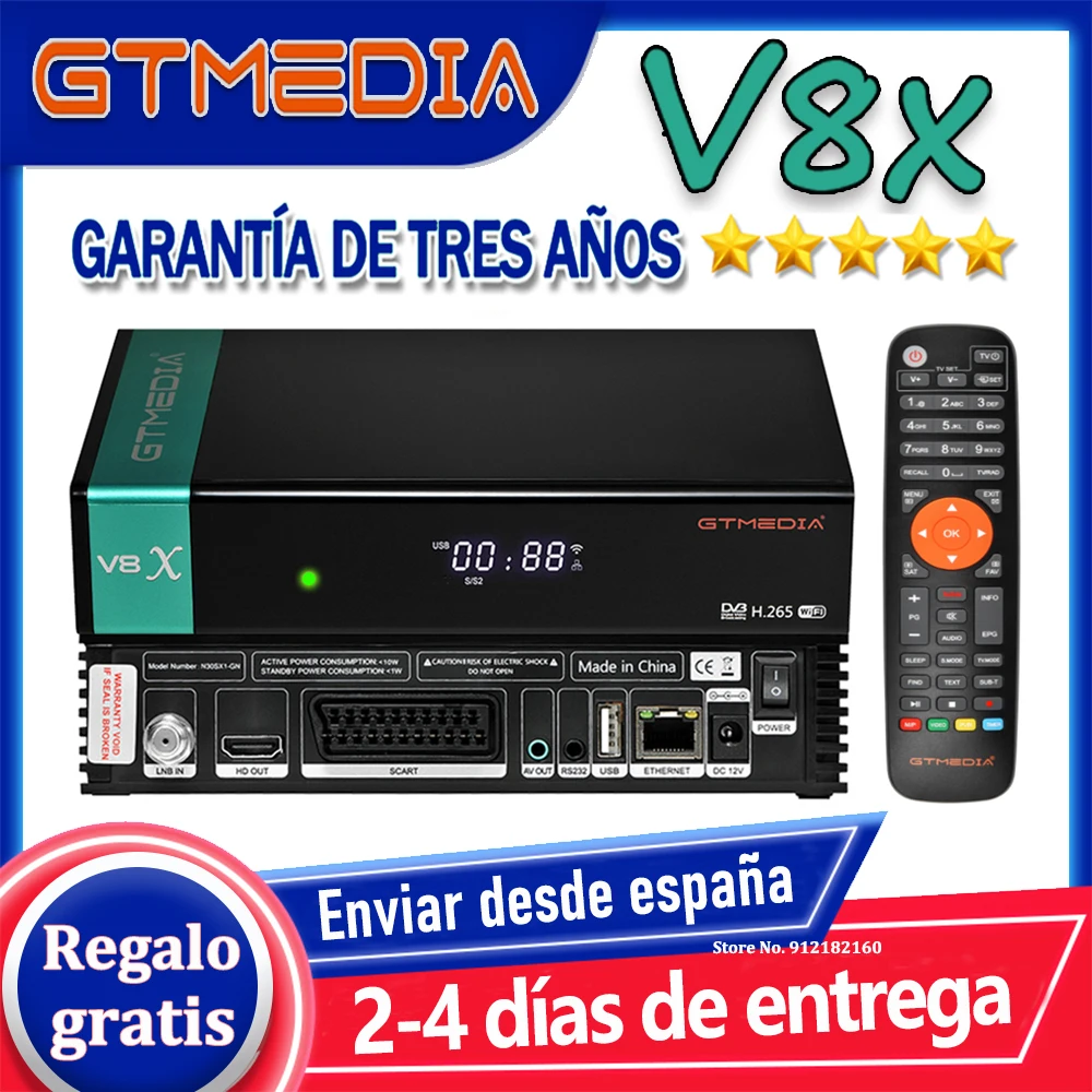 Оригинальный встроенный спутниковый ресивер gtmedia V8X с Wi-Fi FTA обновленный V8 nova