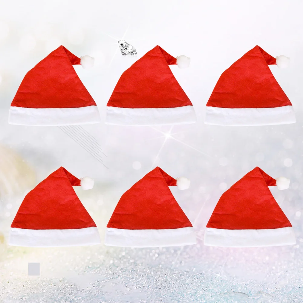 

12pcs Adorable Santa Claus Non-woven Fabrics Christmas Santa Hats Headdress Party Favors (6pcs Children Hats, 6pcs Adults Hats)