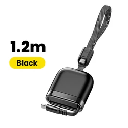 Retractable 240W USB - C Fast Charging Portable Charger Cable (Black)