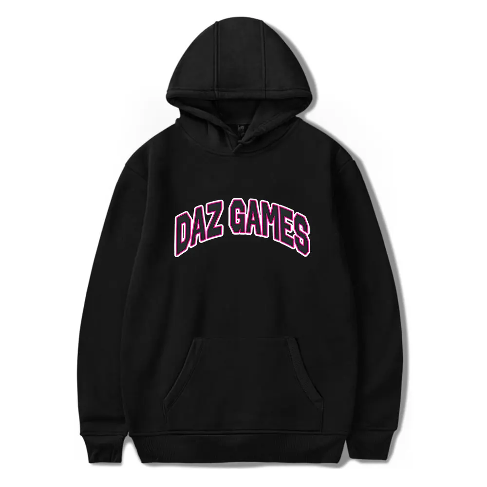 

Daz Games Hoodies Outlined Logo Sweatshirts Winter Unisex Fashion Funny Casual Streetwear