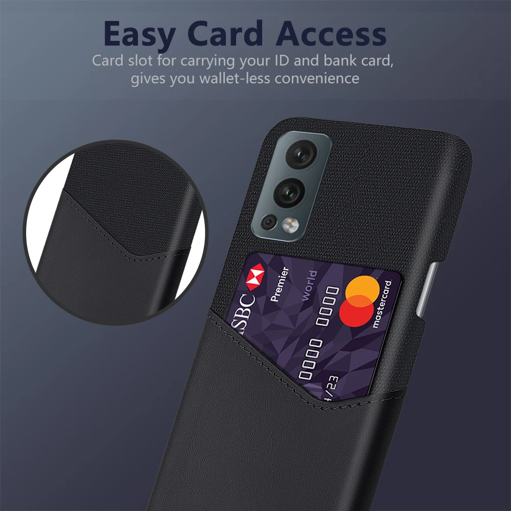 OnePlus Nord 2 5G 9R 9 8T 8 7T 7 Pro Funda 카드 슬롯 커버, 비즈니스 케이스, One Plus Nord N200 N10 2 CE 5G 6 6T 5 5T Coque