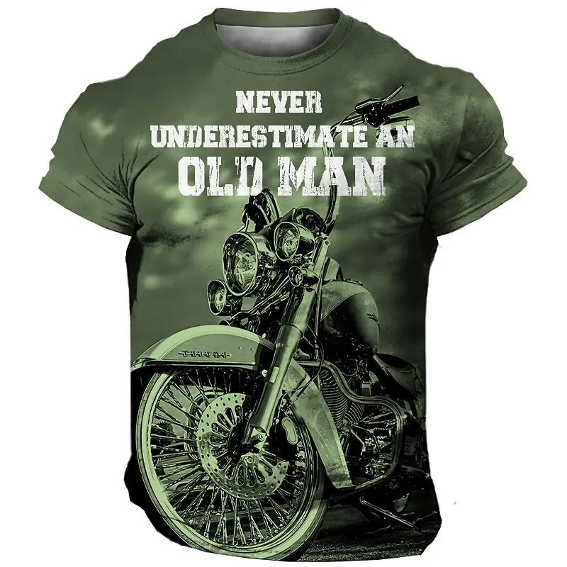 

Vintage T Shirts For Men 3D Print American Retro Tee Top Short Sleeve Oversized Motorcycles O-Neck Cotton T Shirts Men Clothing