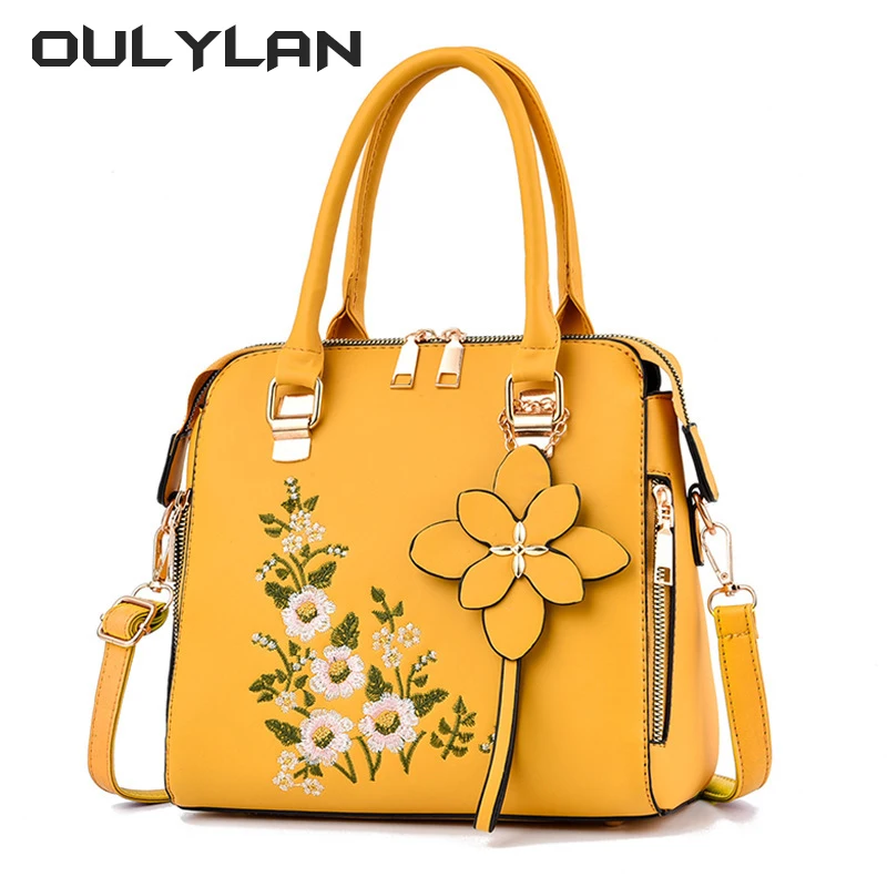 Oulylan NEW 2024 Bag Hot selling,Retro style,Letter Decor Handbag, Women's Crossbody Bag Top Handle Purse With Bag Charm