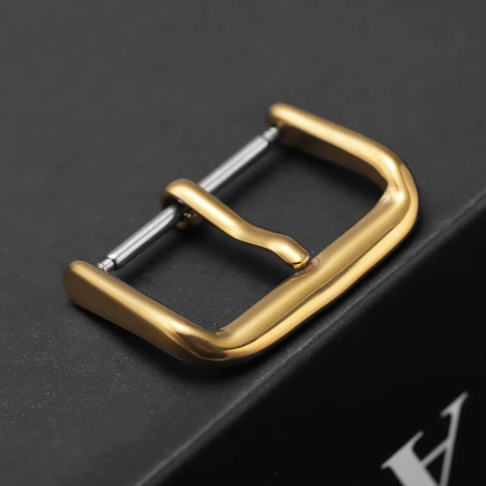 Premium Stainless Steel Watch Buckle - Versatile Metal Strap Clasp in Silver, Gold, and Black Finishes